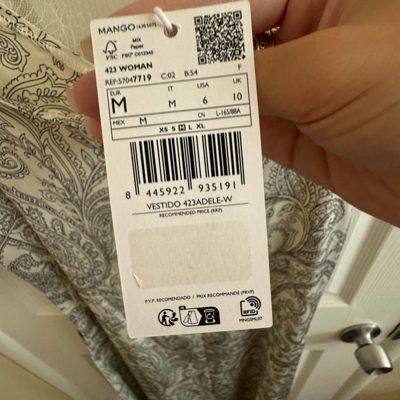 NWT: Mango Paisley Slip Dress - Picture 3 of 4